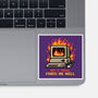 Pixel Email Fire Computer-None-Glossy-Sticker-Studio Mootant
