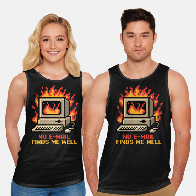 Pixel Email Fire Computer-Unisex-Basic-Tank-Studio Mootant
