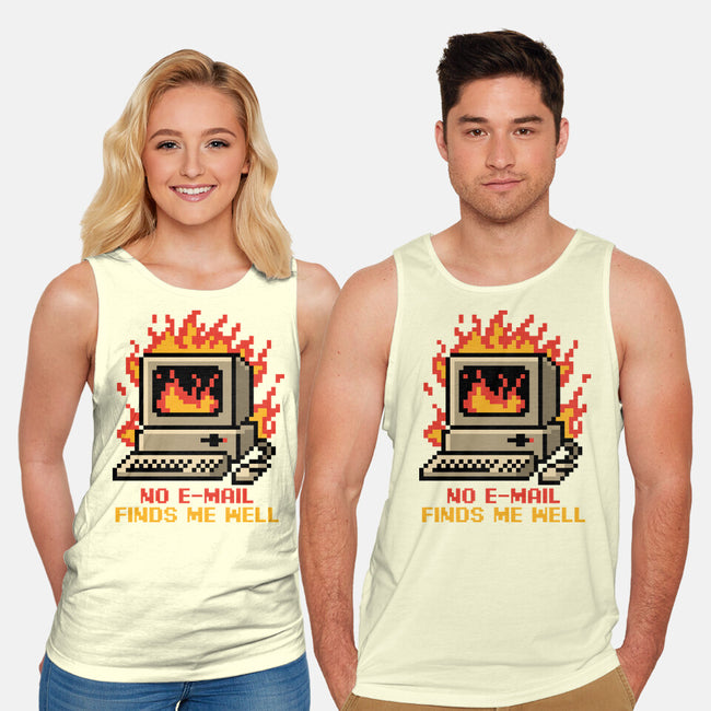 Pixel Email Fire Computer-Unisex-Basic-Tank-Studio Mootant
