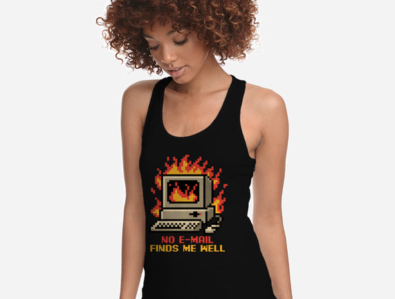 Pixel Email Fire Computer
