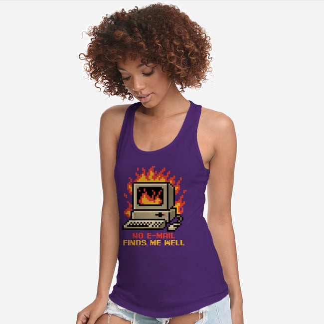 Pixel Email Fire Computer-Womens-Racerback-Tank-Studio Mootant