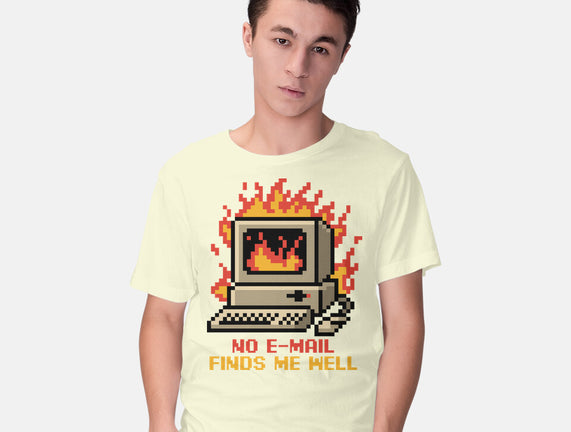 Pixel Email Fire Computer