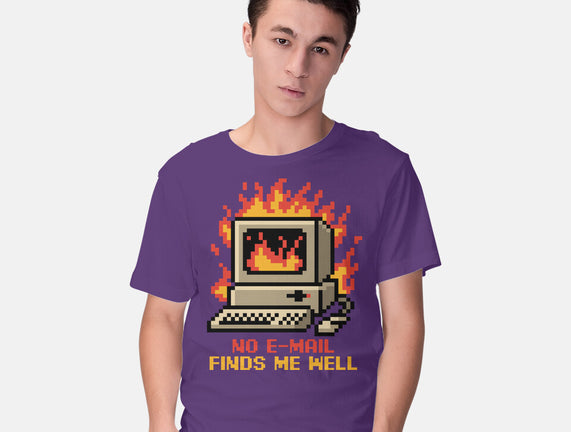Pixel Email Fire Computer