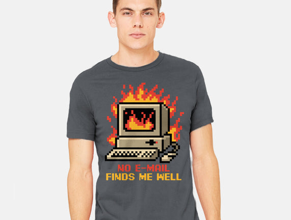 Pixel Email Fire Computer