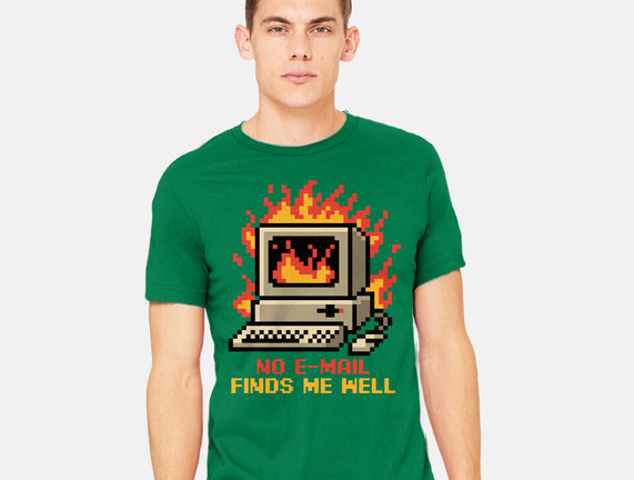 Pixel Email Fire Computer