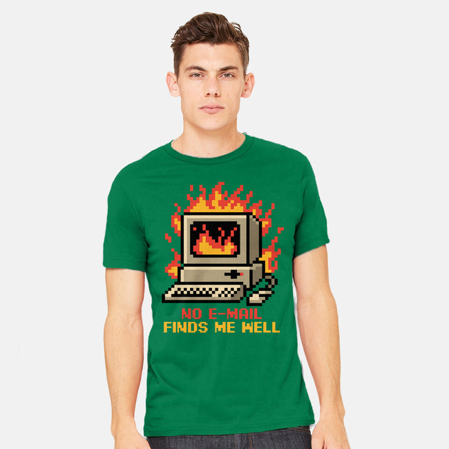 Pixel Email Fire Computer-Mens-Heavyweight-Tee-Studio Mootant