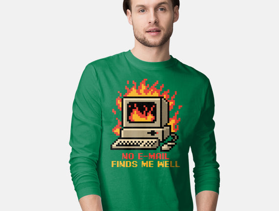 Pixel Email Fire Computer