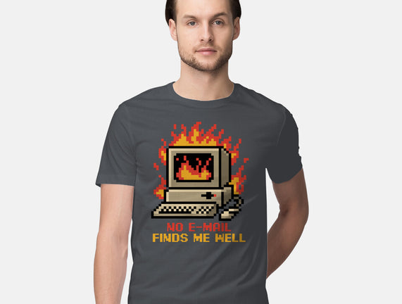 Pixel Email Fire Computer