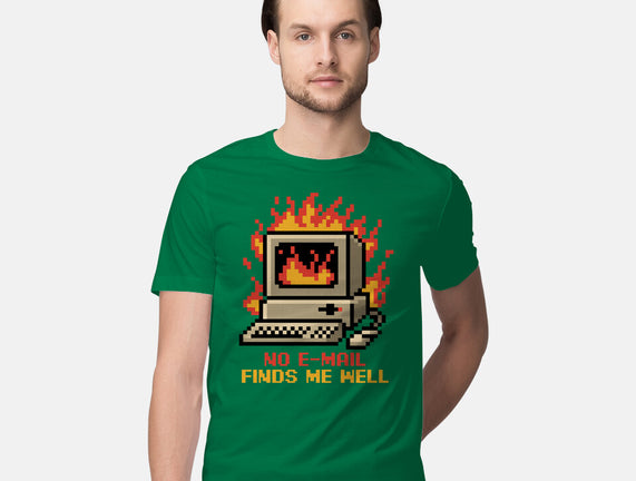 Pixel Email Fire Computer