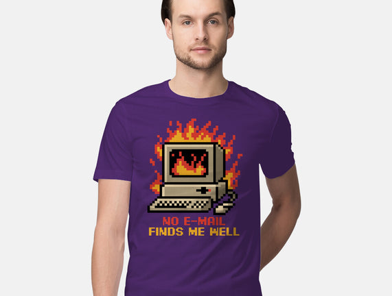 Pixel Email Fire Computer