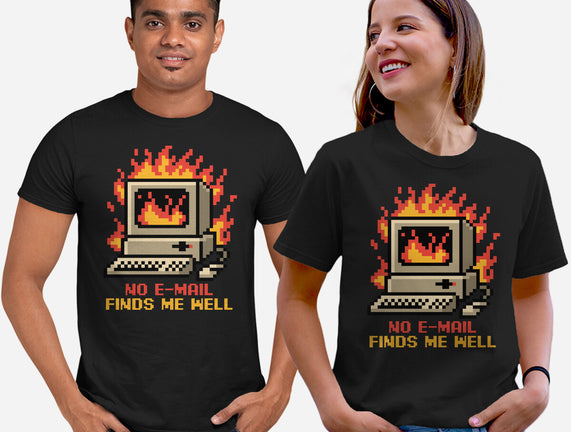 Pixel Email Fire Computer