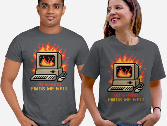 Pixel Email Fire Computer