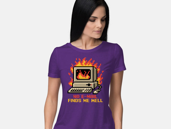 Pixel Email Fire Computer