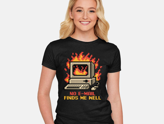 Pixel Email Fire Computer