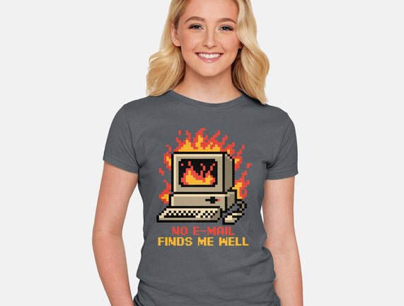 Pixel Email Fire Computer