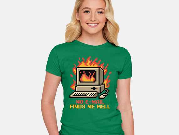 Pixel Email Fire Computer