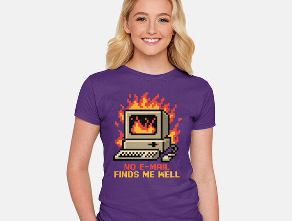 Pixel Email Fire Computer