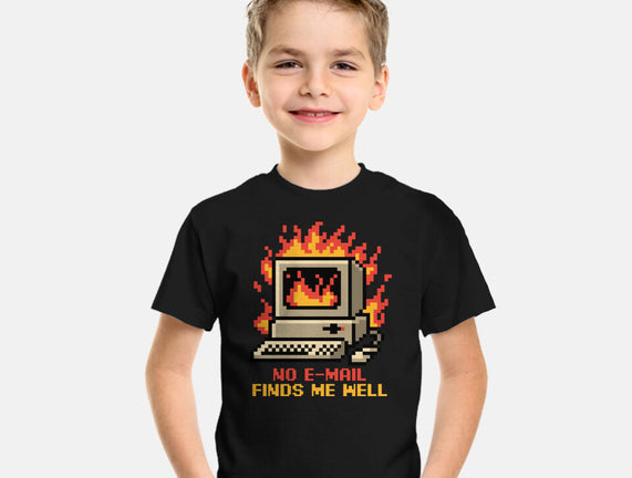 Pixel Email Fire Computer