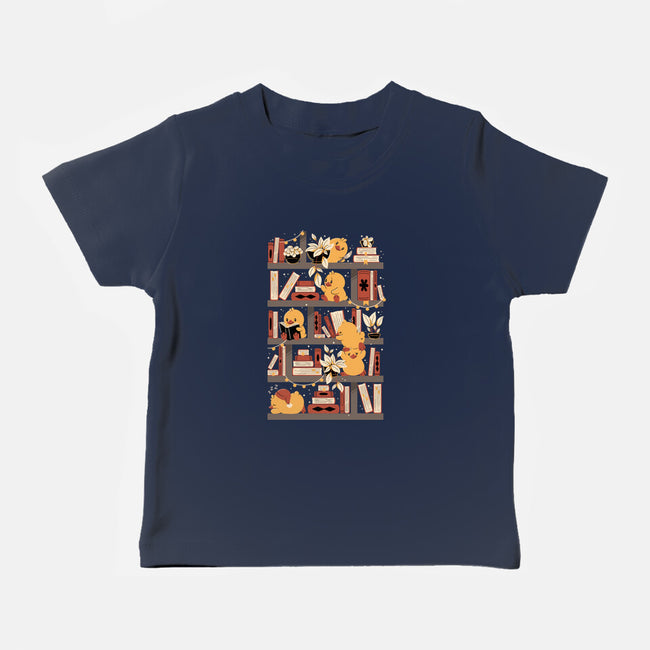 Kawaii Duck Library-Baby-Basic-Tee-tobefonseca