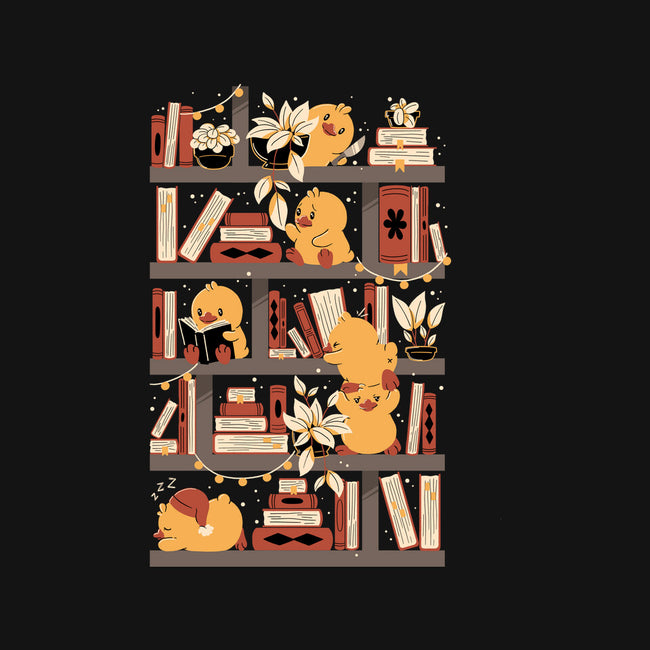 Kawaii Duck Library-Womens-Basic-Tee-tobefonseca