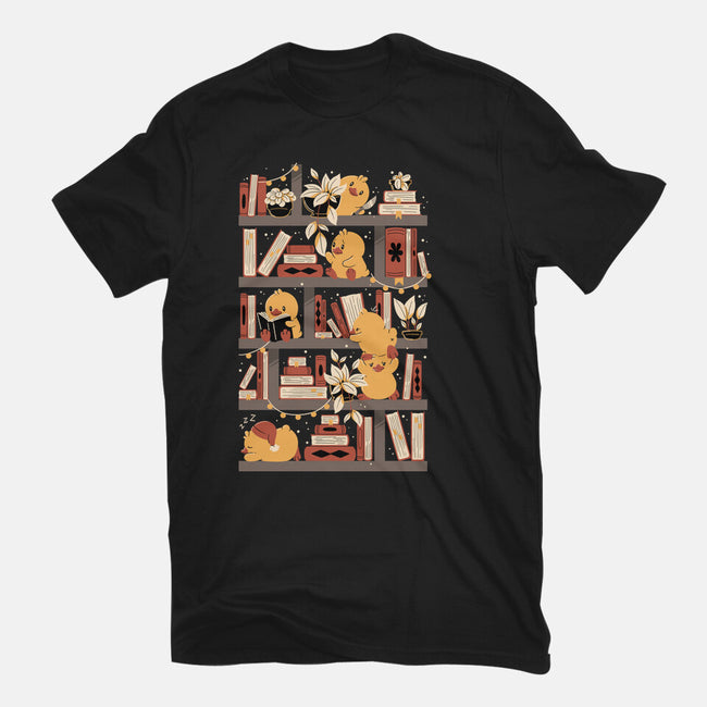 Kawaii Duck Library-Unisex-Basic-Tee-tobefonseca