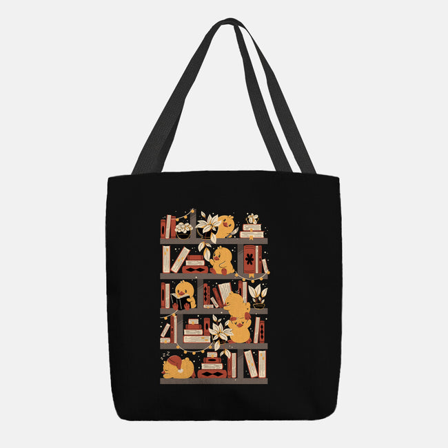 Kawaii Duck Library-None-Basic Tote-Bag-tobefonseca