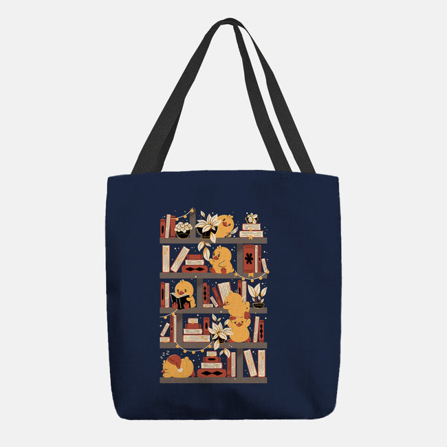 Kawaii Duck Library-None-Basic Tote-Bag-tobefonseca