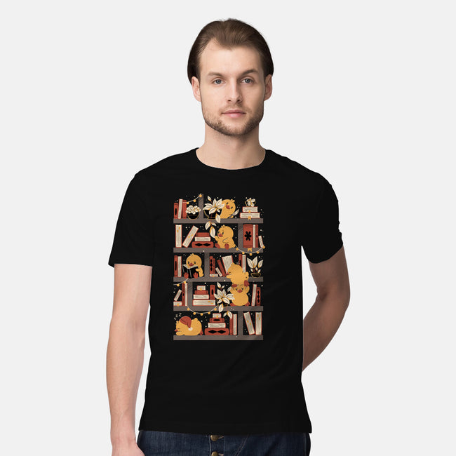 Kawaii Duck Library-Mens-Premium-Tee-tobefonseca