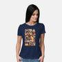 Kawaii Duck Library-Womens-Basic-Tee-tobefonseca