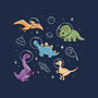 Dinostellar Space Dinosaurs-Womens-V-Neck-Tee-tobefonseca