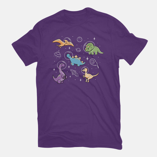 Dinostellar Space Dinosaurs-Womens-Basic-Tee-tobefonseca