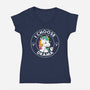 I Choose Drama Kawaii Unicorn-Womens-V-Neck-Tee-tobefonseca