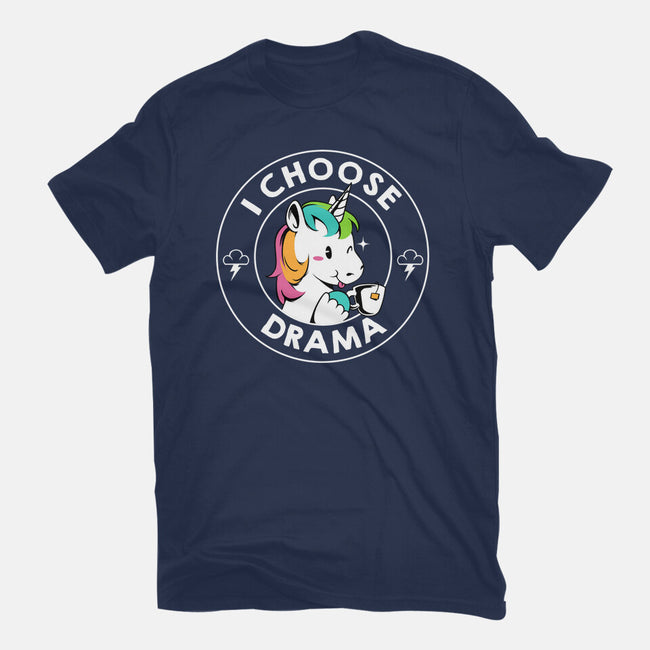 I Choose Drama Kawaii Unicorn-Mens-Premium-Tee-tobefonseca