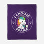 I Choose Drama Kawaii Unicorn-None-Fleece-Blanket-tobefonseca