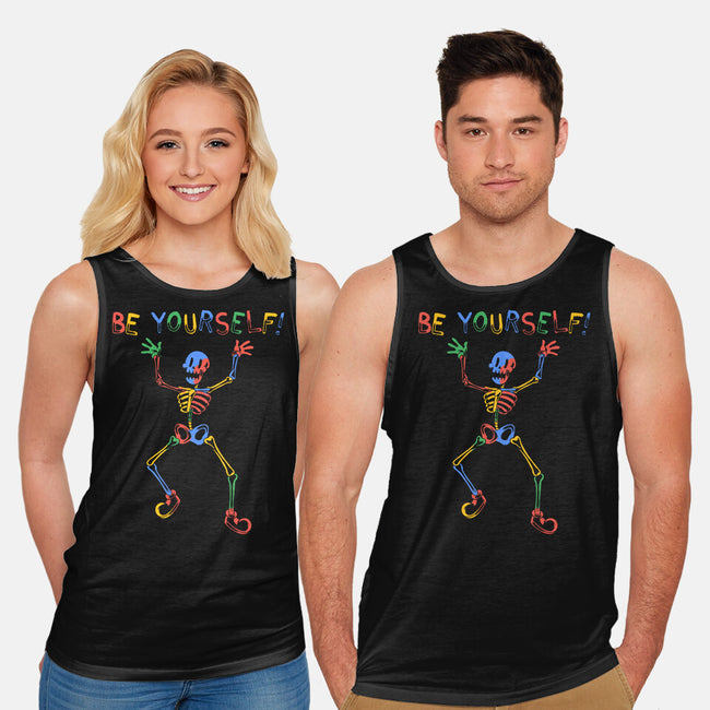 Colorful Skeleton Be Yourself-Unisex-Basic-Tank-tobefonseca