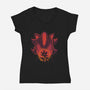 Dark Thunder-Womens-V-Neck-Tee-Gleydson Barboza