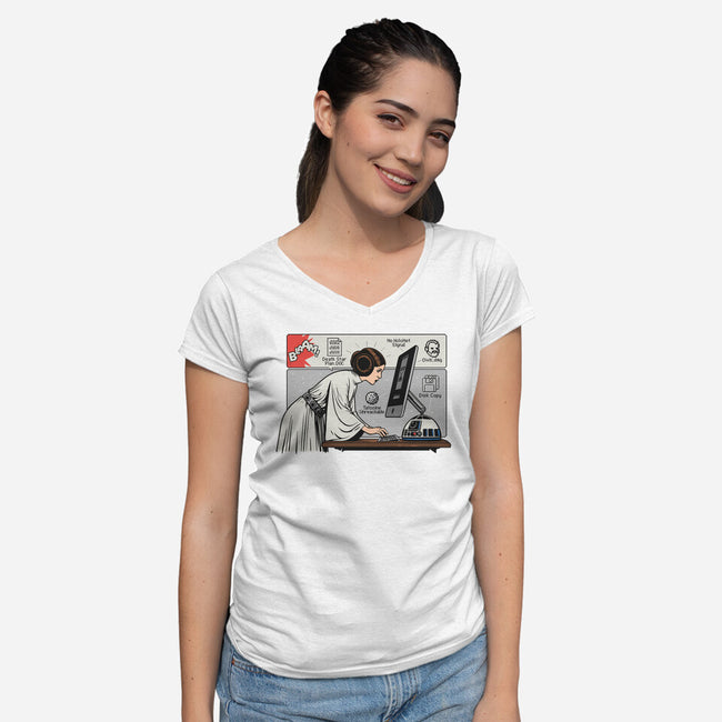 Calling Tatooine-Womens-V-Neck-Tee-Popnotic