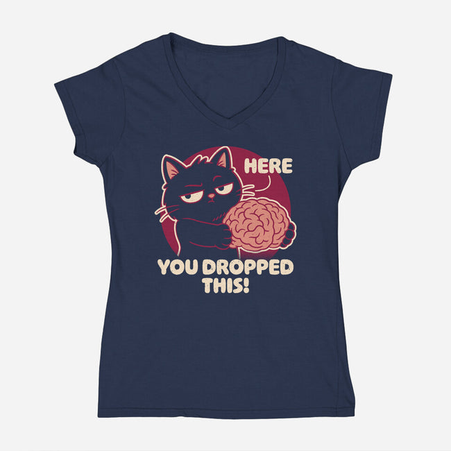 Here You Dropped This-Womens-V-Neck-Tee-Popnotic