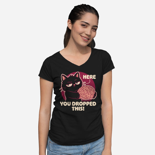Here You Dropped This-Womens-V-Neck-Tee-Popnotic
