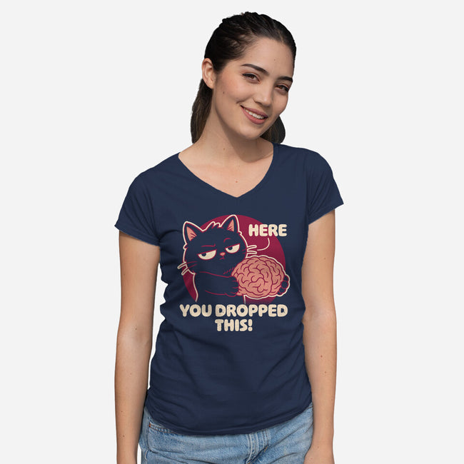 Here You Dropped This-Womens-V-Neck-Tee-Popnotic