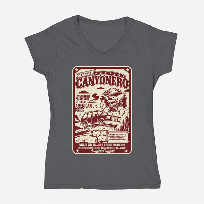Canyonero-Womens-V-Neck-Tee-CarloJ1956
