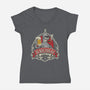 Brewed By Robots Approved-Womens-V-Neck-Tee-CarloJ1956