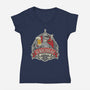 Brewed By Robots Approved-Womens-V-Neck-Tee-CarloJ1956
