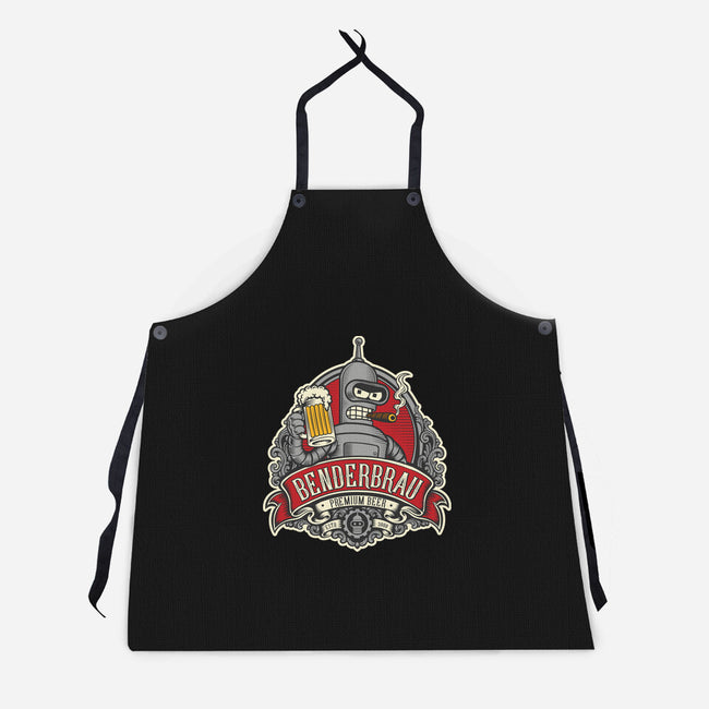 Brewed By Robots Approved-Unisex-Kitchen-Apron-CarloJ1956