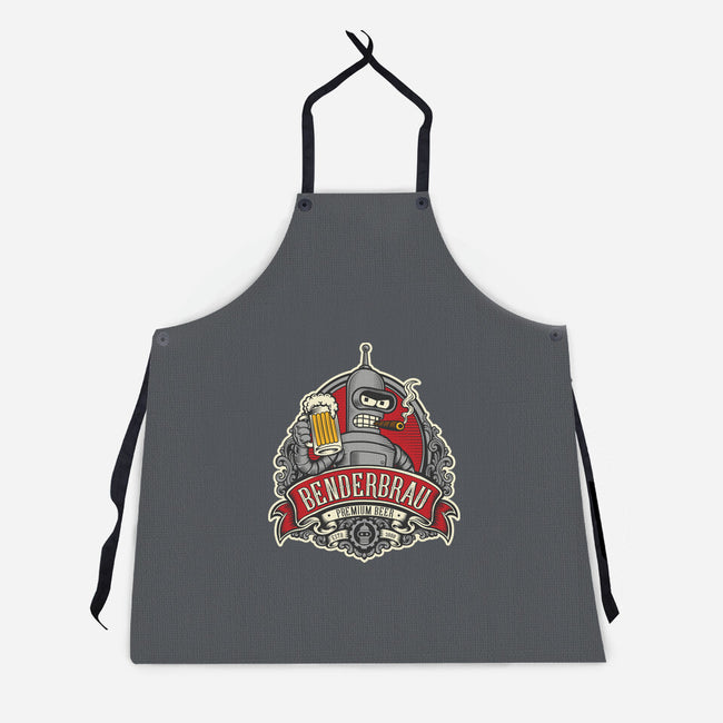 Brewed By Robots Approved-Unisex-Kitchen-Apron-CarloJ1956