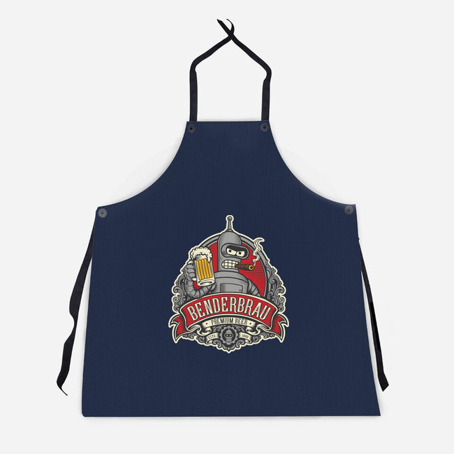 Brewed By Robots Approved-Unisex-Kitchen-Apron-CarloJ1956