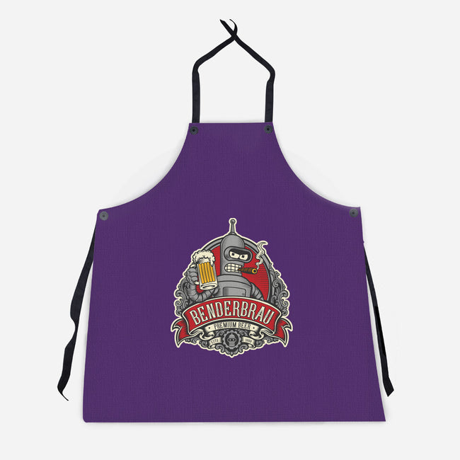 Brewed By Robots Approved-Unisex-Kitchen-Apron-CarloJ1956