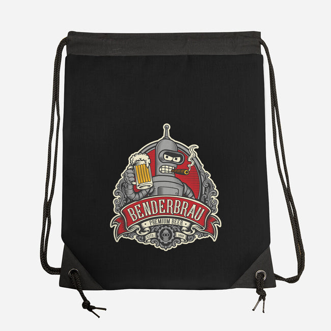 Brewed By Robots Approved-None-Drawstring-Bag-CarloJ1956