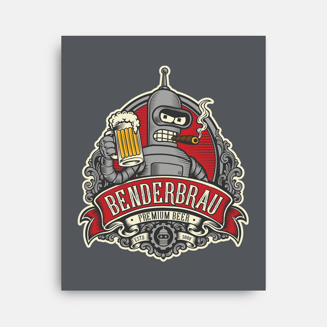 Brewed By Robots Approved-None-Stretched-Canvas-CarloJ1956