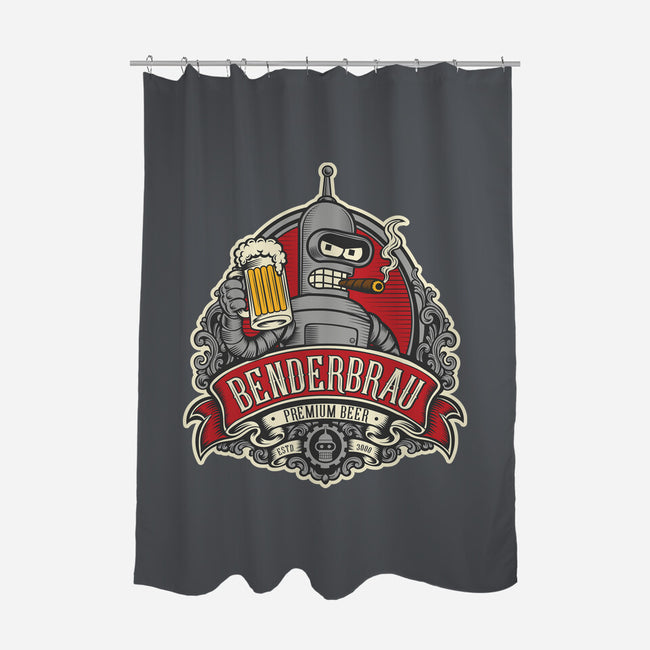 Brewed By Robots Approved-None-Polyester-Shower Curtain-CarloJ1956